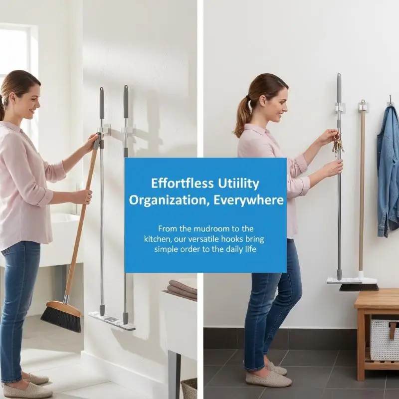 Держатель-для-швабры-без-сверления-настенный-водонепроницаемый-для-хранения-и-организации-пространства-на-кухне-и-в-ванной