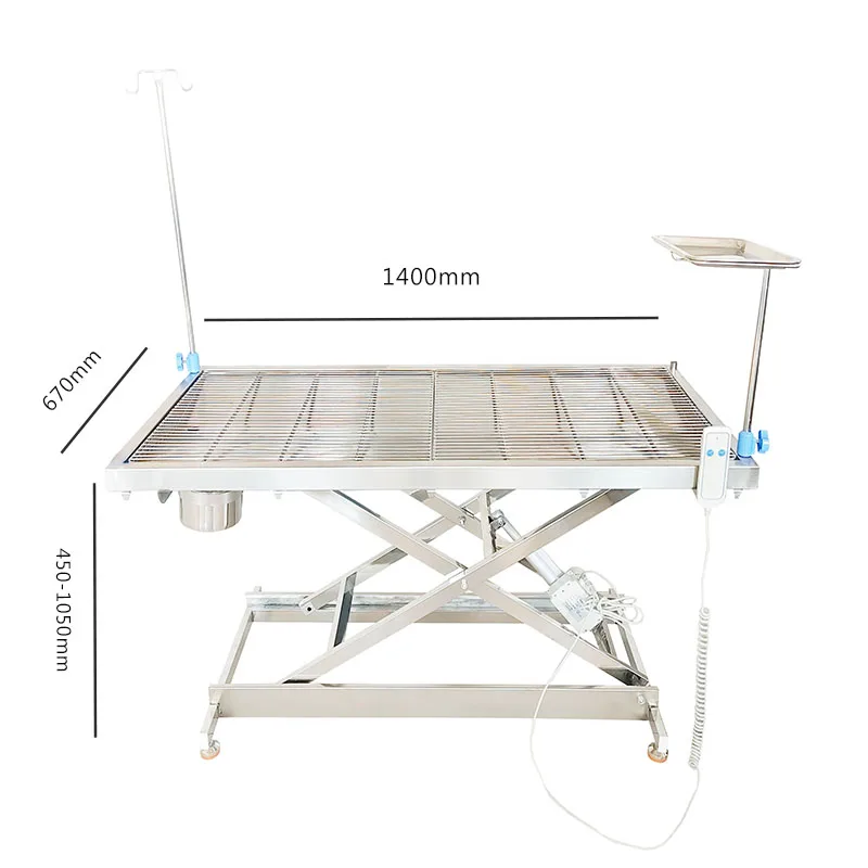 Stainless Steel Animal Operating Table for Cats Silent Electric Lifting Veterinary Therapeutic Equipment for Pet Hospital