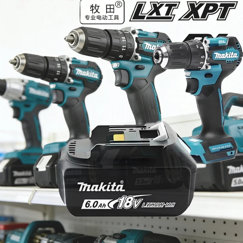 

Original Makita 18V lithium battery 6.0Ah compatible with DHP487 Cordless Driver Drill Brushless Electric Impact Screwdriver