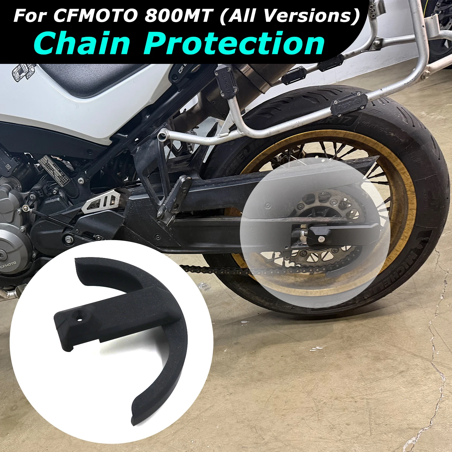 Motorcycle Rear Chain Guard Chain Protection Cover Rear Sprocket Protector Accessories For CFMOTO 800 MT 800MT (All Versions)
