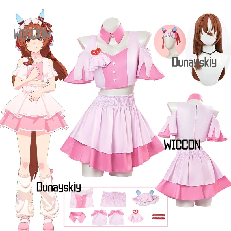 umamusume-jolie-derby-toujours-amoureux-jirai-kei-cosplay-costume-perruque-45-anniversaire-rose-lolita-idole-kawaii-noel-halloween