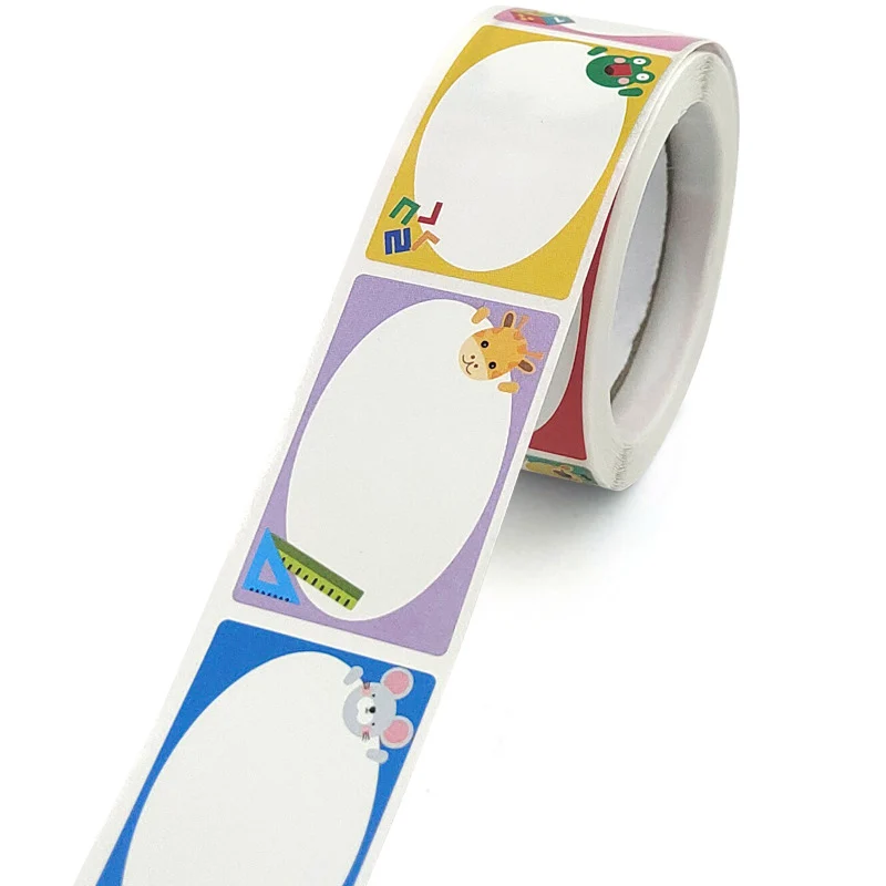 Name Sticker Book Label Items Marked Cartoon Label Blank Sticker School Child Stationery Lovely Cute Labels Sticker 200pcs/roll