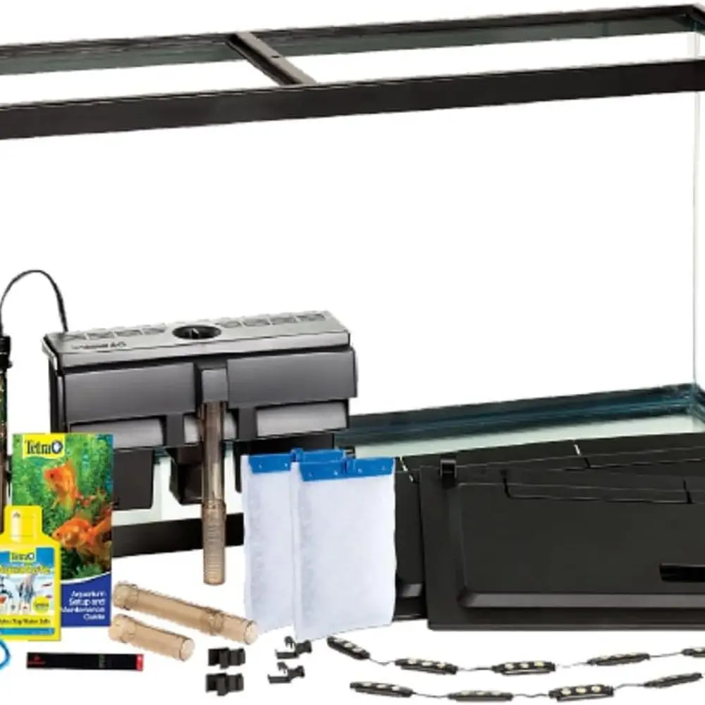 

Светодиодный аквариум 55 галлонов, включает светодиодное освещение, фильтрацию, обогреватель и аксессуары.