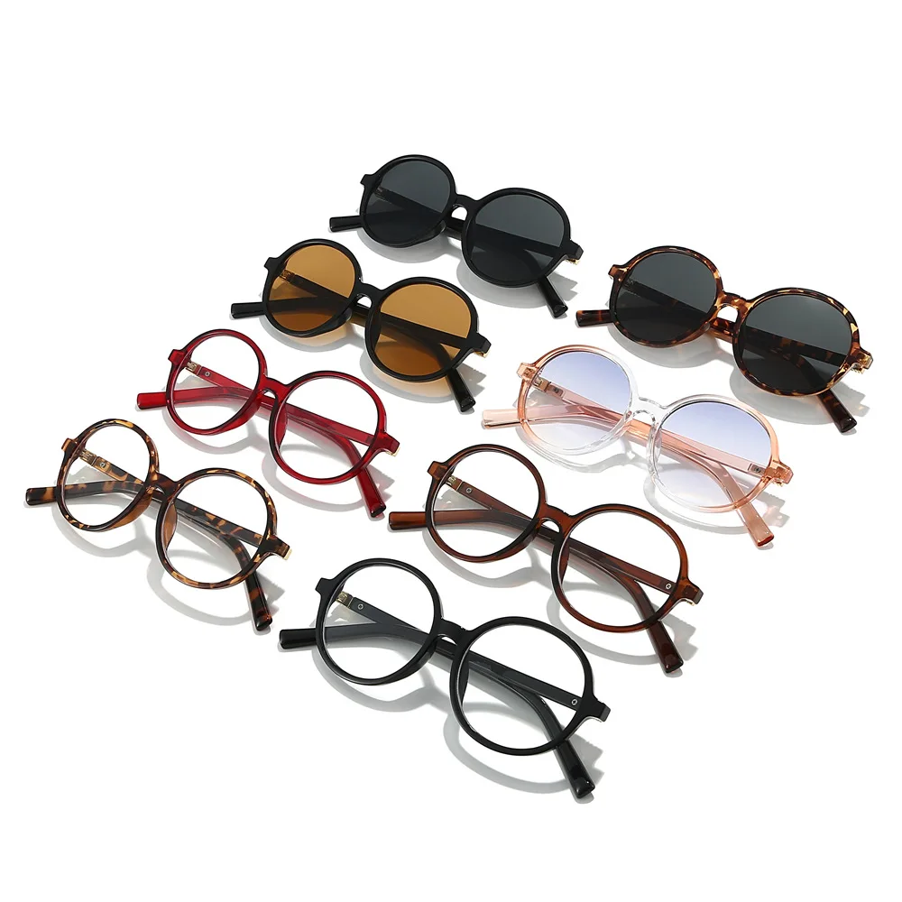 Runde Retro-Sonnenbrille im Promi-Stil |   Metalllogo |   Tägliches vielseitiges Tragen