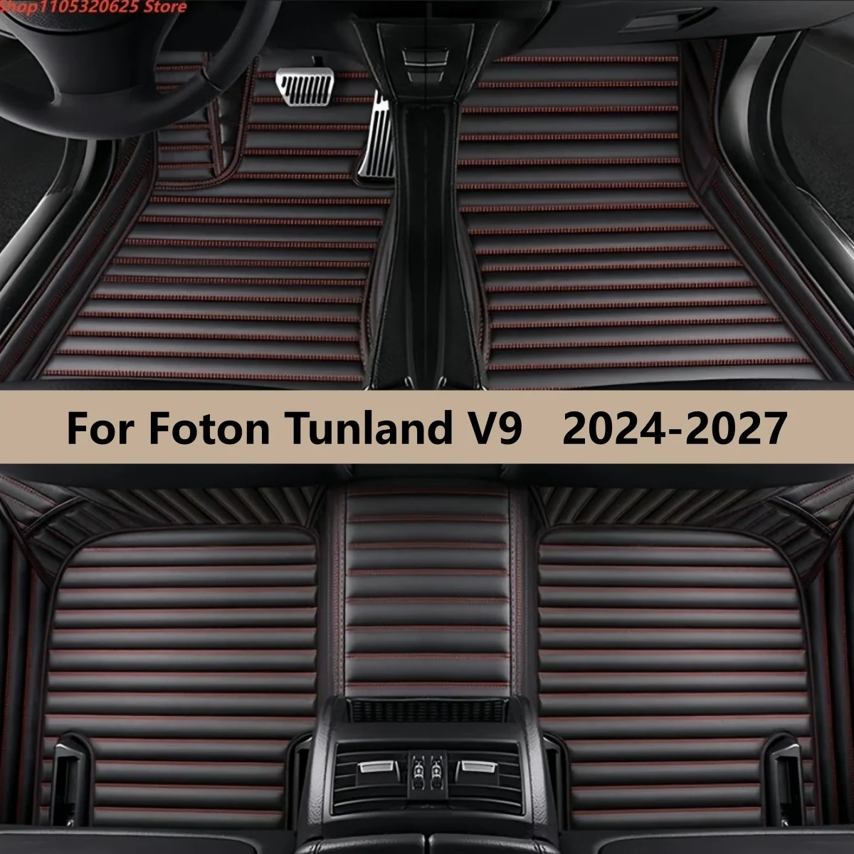 

Кожаные автомобильные коврики на заказ для Foton Tunland V9 2024 2025 2026 2027, разноцветные, аксессуары для интерьера автомобиля