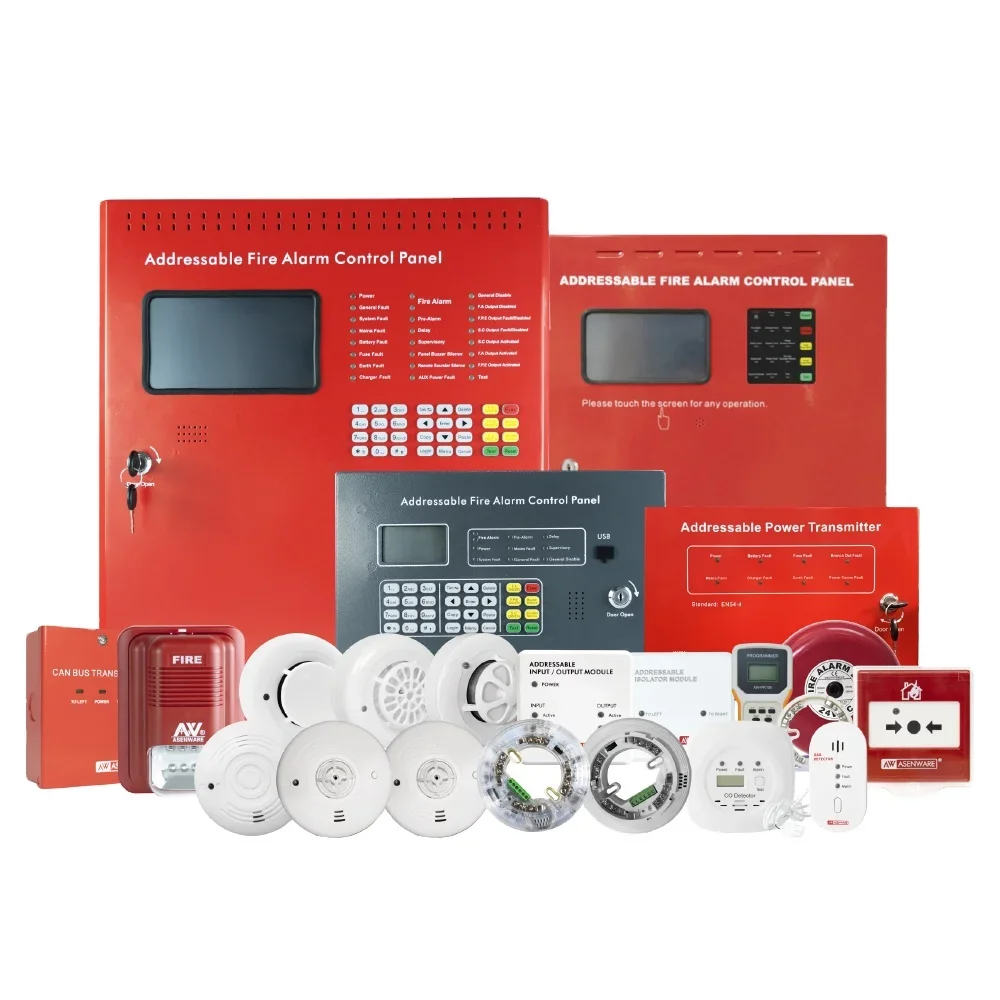 Wire And Wireless Fire Alarm Control Panel Addressable With Voice Alert Feature