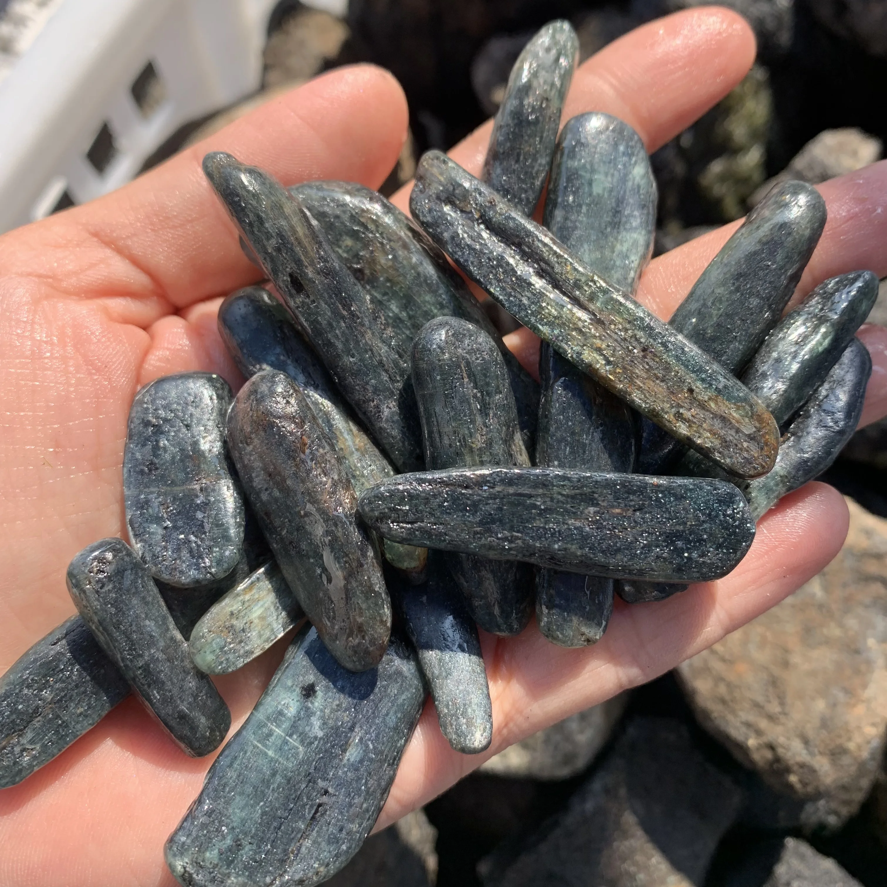 Natural Green Kyanite specimen Polished Energy Reiki Crystals