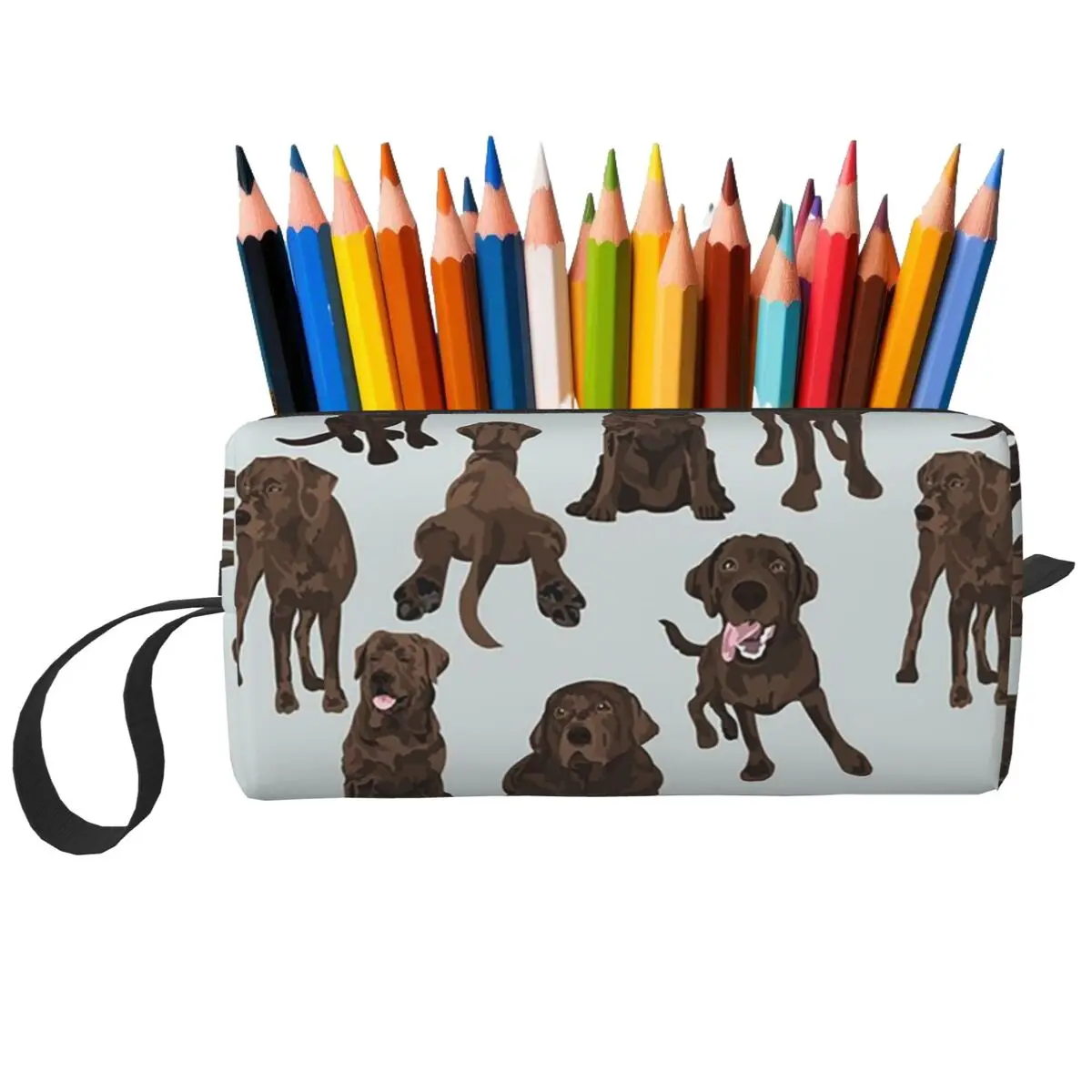 

Шоколадный лабрадор пенал для мальчиков и девочек, коробка для ручек, сумка-карандаш, канцелярские принадлежности, дорожная женская косметичка, сумка-органайзер