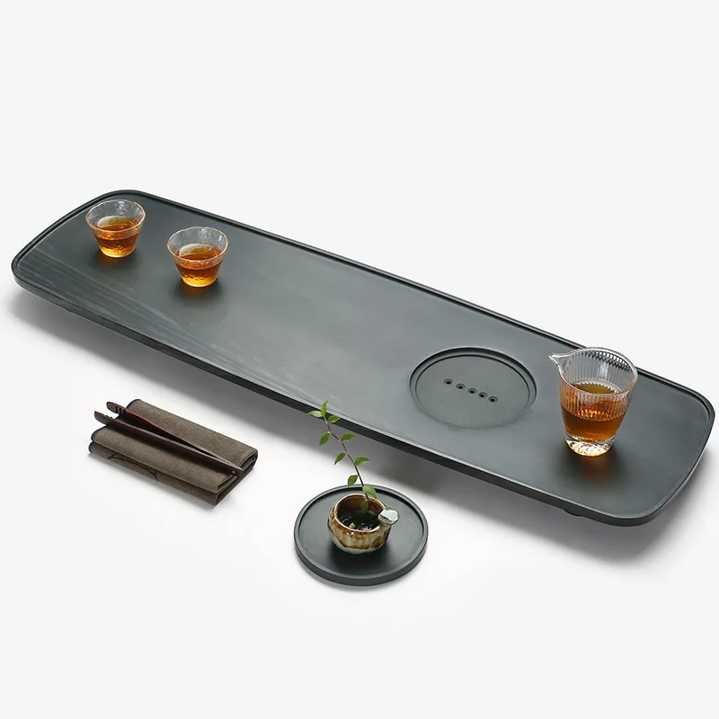 

Современный минималистичный чайный сервиз Gongfu Imperial Court Нефритовый камень Чайный поднос для дома и офиса Большие и маленькие чайные столики Каменный поднос для чая