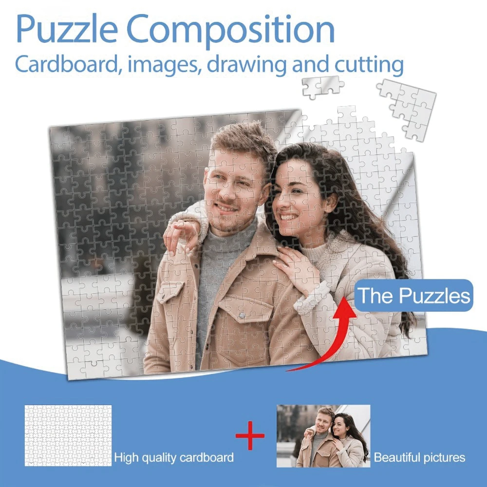 35/300/500/1030pcs Personalized Custom Photo Puzzle Couple Photos Funny Adult Leisure Toys Gift