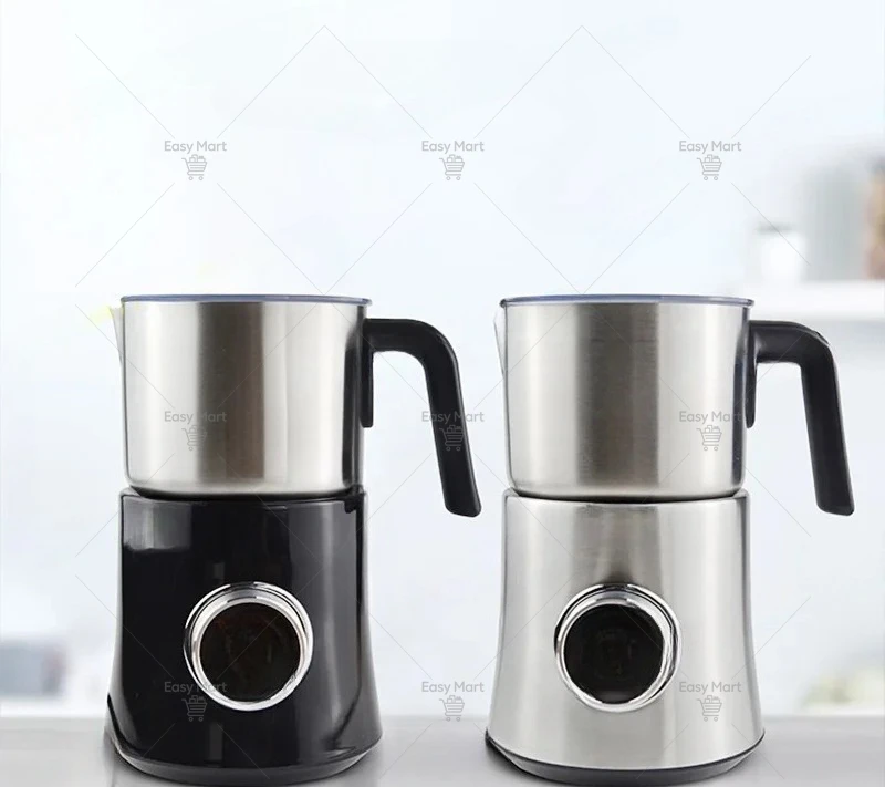 900ML Electric Milk Frother Auto-Foaming Maker for Latte Cappuccino Hot Chocolate with Stainless Steel Stand & Splash Guard MF06