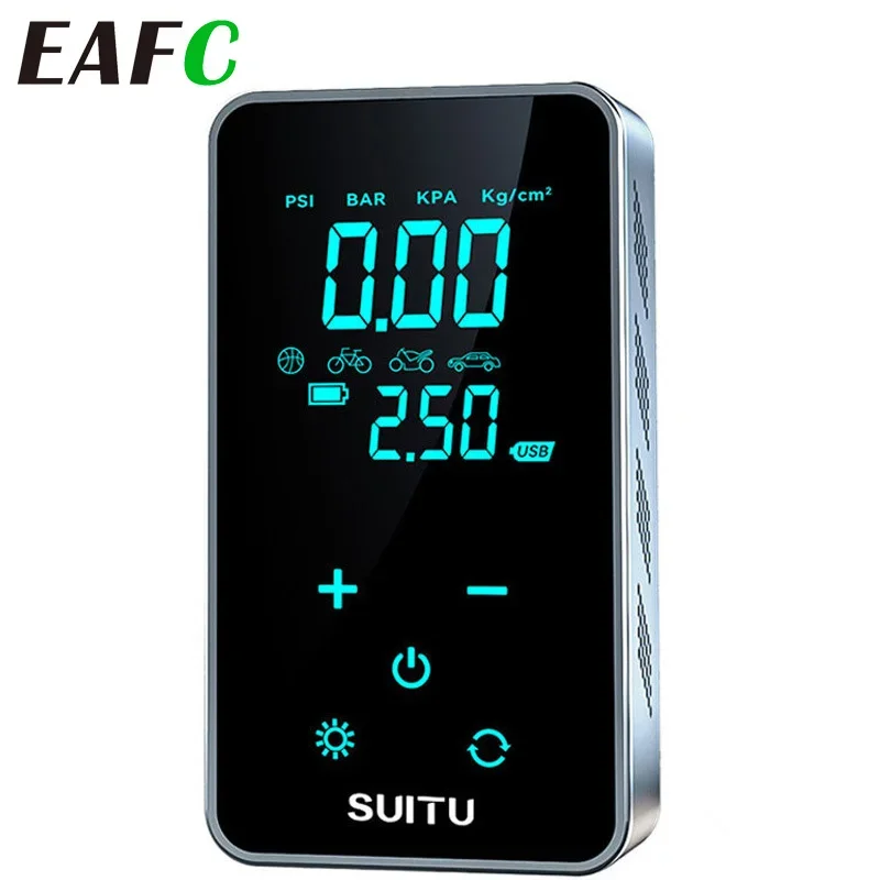 Car Air Compressor Mini Wired/Wireless Digital Touch Large Screen Electric 150PSI Air Pump Inflator For Car Motorcycle Bike