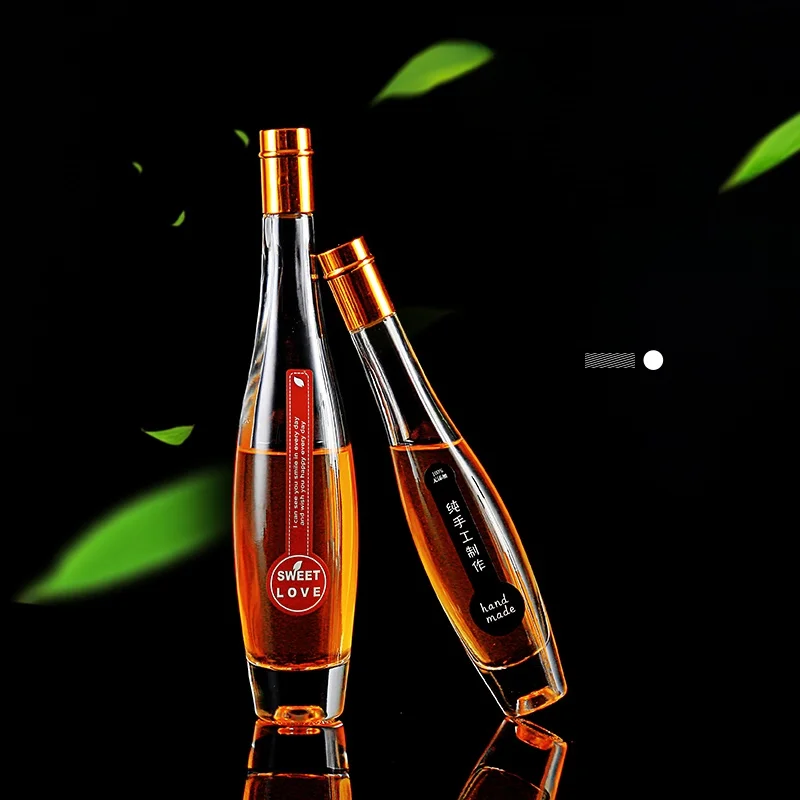 

Креативная бутылка премиум-класса для ледяного вина, 375 мл, стеклянная бутылка для красного вина, 500 мл, банка для хранения винного уксуса, овальный кухонный контейнер для хранения апей