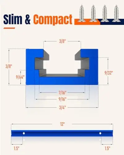 2Pcs 30-50cm T-Slot Miter Track Rail 19 Type Aluminum Alloy T-Track Jig Connector for Woodworking Carpentry DIY Tools