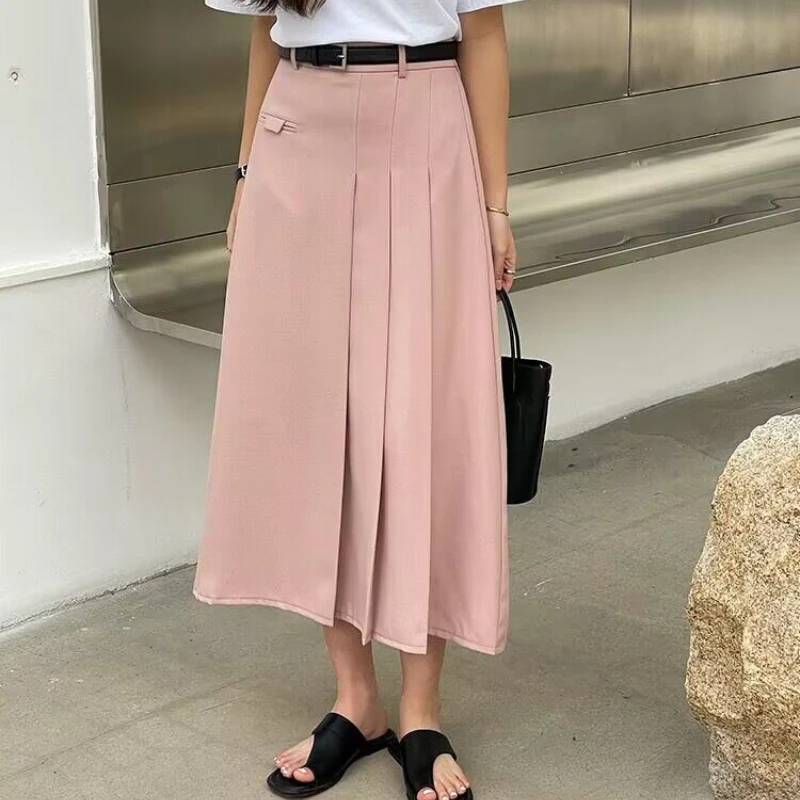 

Юбки женские плиссированные офисные женские элегантные повседневные нестандартные модные весенние новые корейские стильные Harajuku Empire уличная одежда универсальные