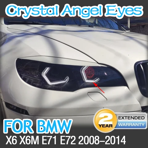 Для BMW X6 X 6 M X6M E71 E72 2008-2014 Автомобильные аксессуары Ультра яркий дневный свет в стиле M4 «ангельские глазки