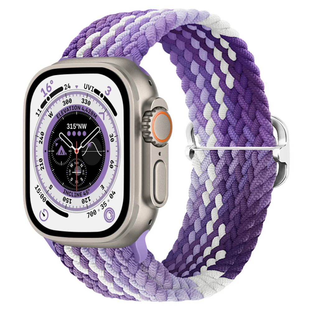 Nylon Strap For Apple Watch 12 11 10 9 8 7 46mm 42mm Adjustable Wristband iWatch Ultra4-3-2-1 49mm 6 5 4 SE 45mm 41mm 44mm Belt