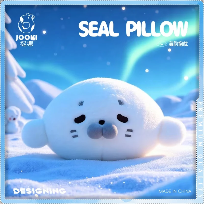 

JOOKI Cute Seal Plush Doll Super Soft Stuffed Animal Sleeping Hugging Pillow Lovely Toy For Bedroom Decor Birthday Holiday Gift