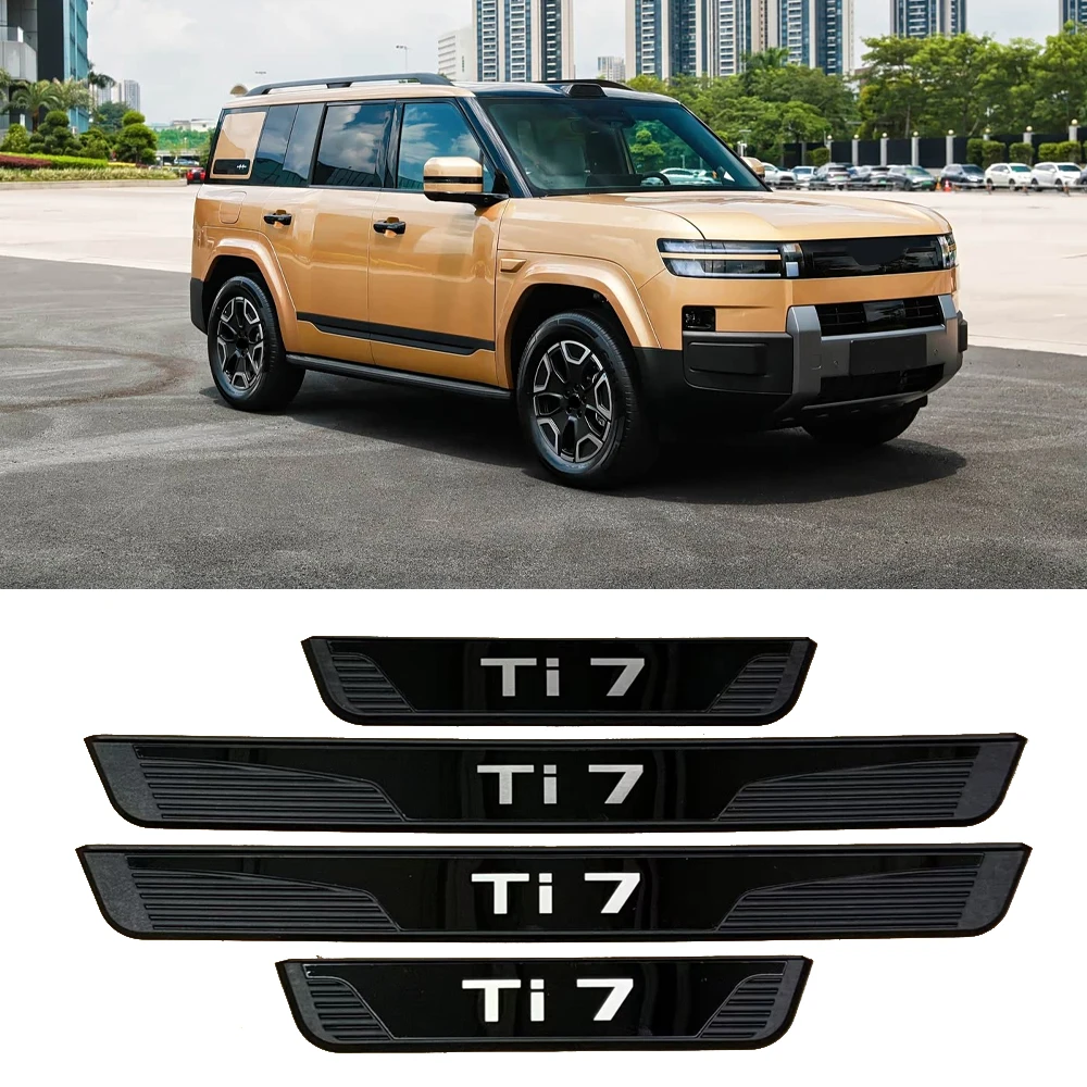 For BYD Ti7 2025 2026 Door Sill Cover Trim Protection Car Accessorie Auto Threshold Styling Exterior Pedal Stickers
