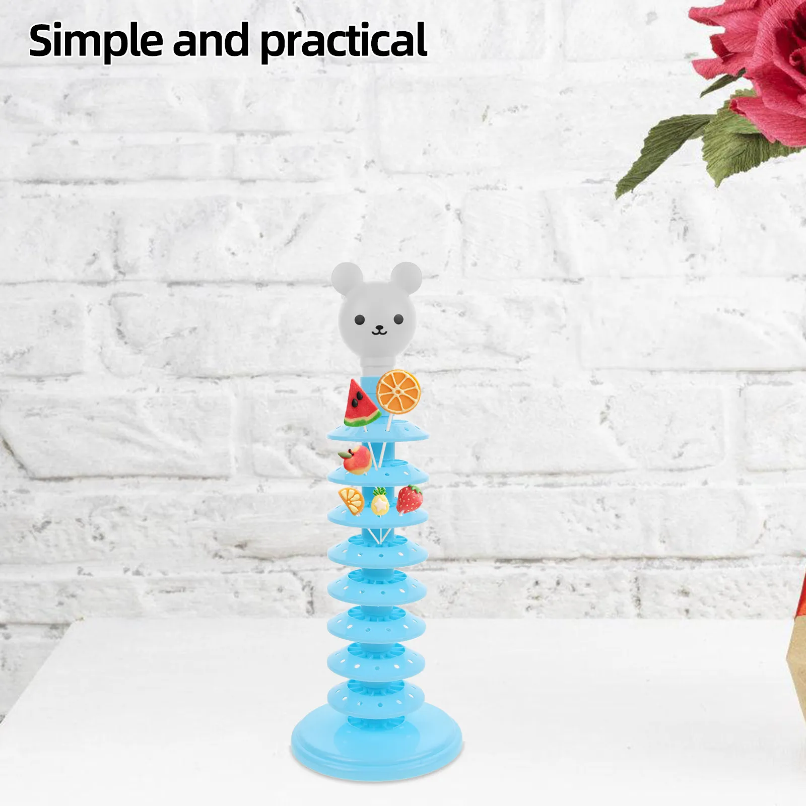 8-Tier Lollipop Holder Candy Display Stand Multi-Tier Stable Base Prevents Tipping for Weddings Birthday Parties Drying