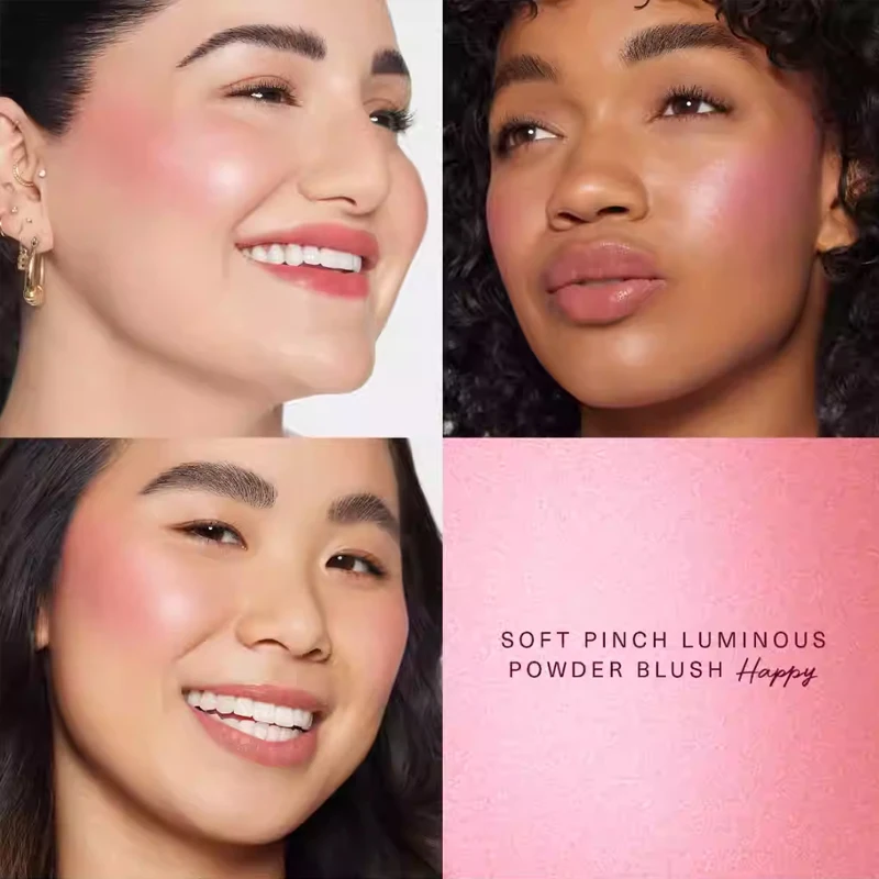 Enhance A Radiant Complexion Happy Lipstick Buildable Pigment Radiant Dewy Liquid Blush Natural Luminous Glow Liquid Highlighter