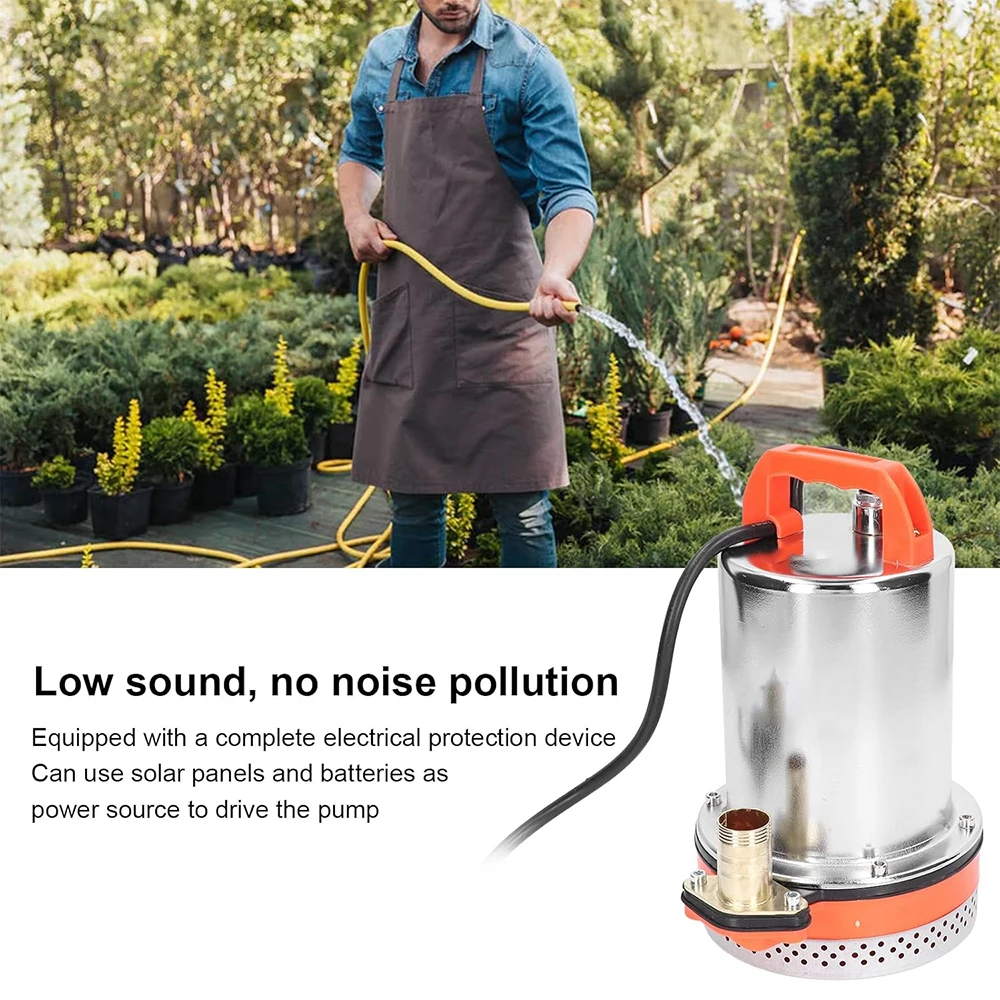 Pompa sommergibile 12V Degreat, pompa solare in acciaio inossidabile per pozzi, pompa di sollevamento per ranch, fattorie, stagni, pompa per pozzetti, altezza di sollevamento 6 metri con cavo da 2,5 m