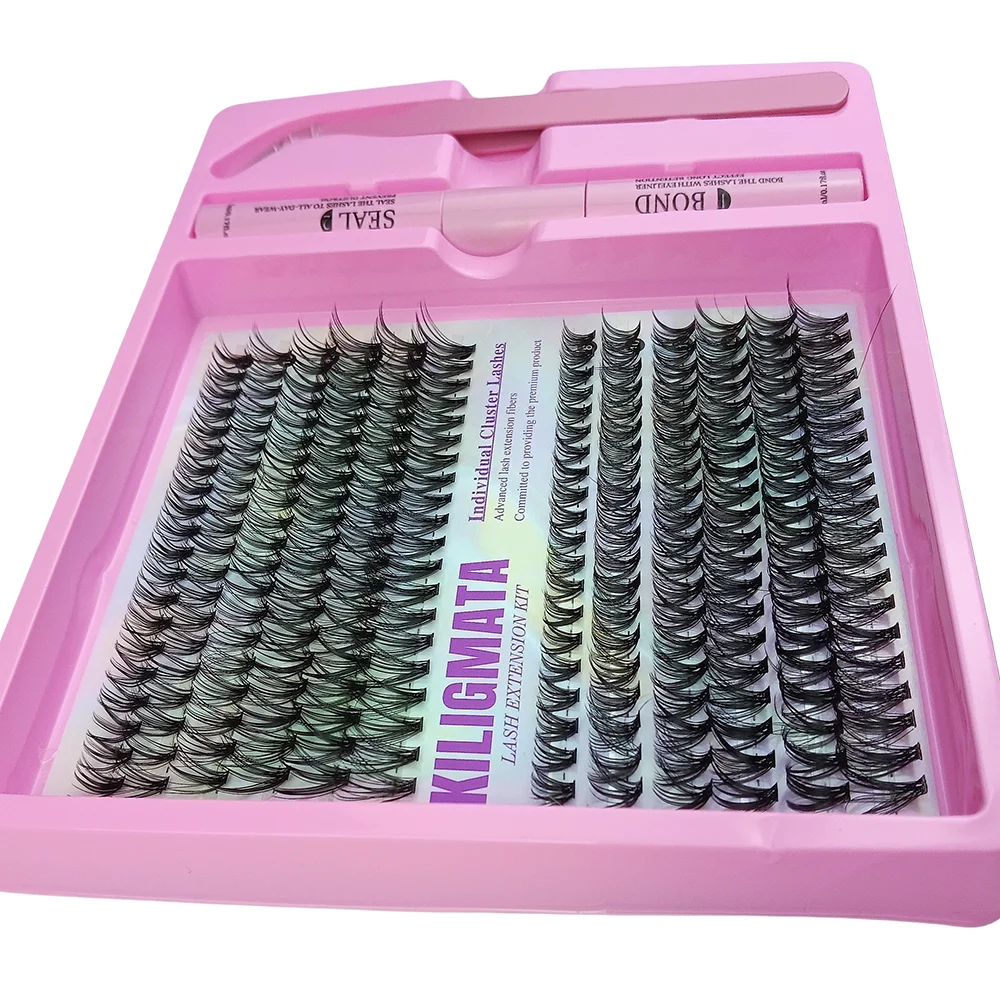 200 grubych sztucznych rzęs, naturalny, lekki styl, zakrzywienie CD, mieszana długość 9-14 mm