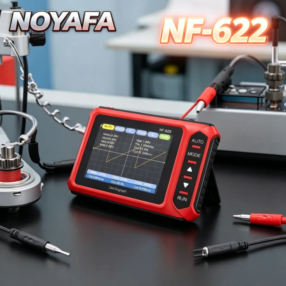 Oscilloscope numérique portable NOYAFA NF-622, mini, rechargeable, multifonctionnel, outil de test électronique pour la réparation