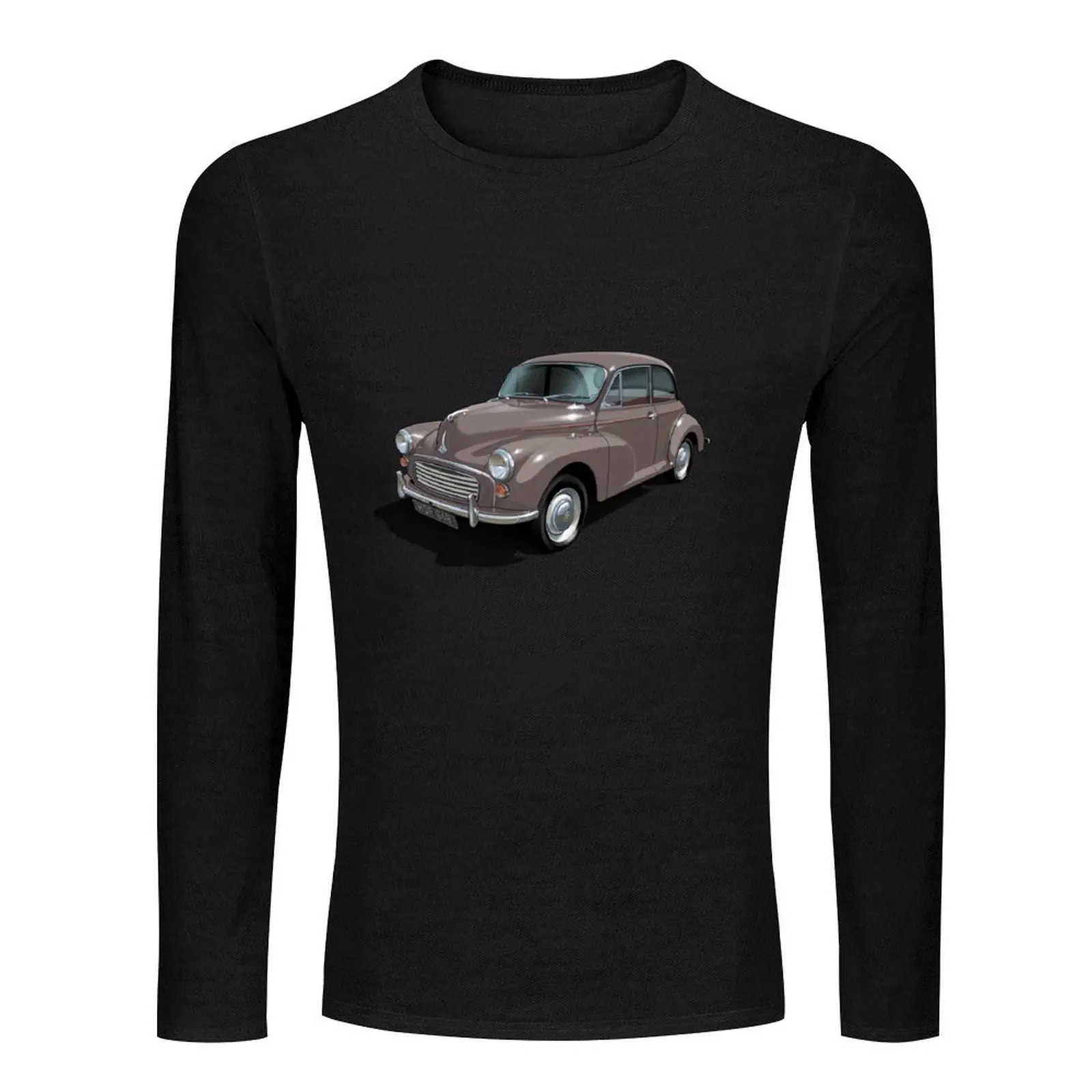 Morris Minor in rose taupe Long T-Shirt anime customized t shirts oversized t shirts kawaii clothes plain t shirts men