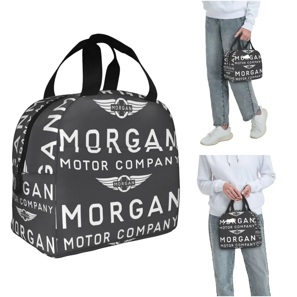 Morgan Motor Car Company Insulated Lunch Bag for Women Kids Portable Food Boxes Thermal Lunch Box Tote