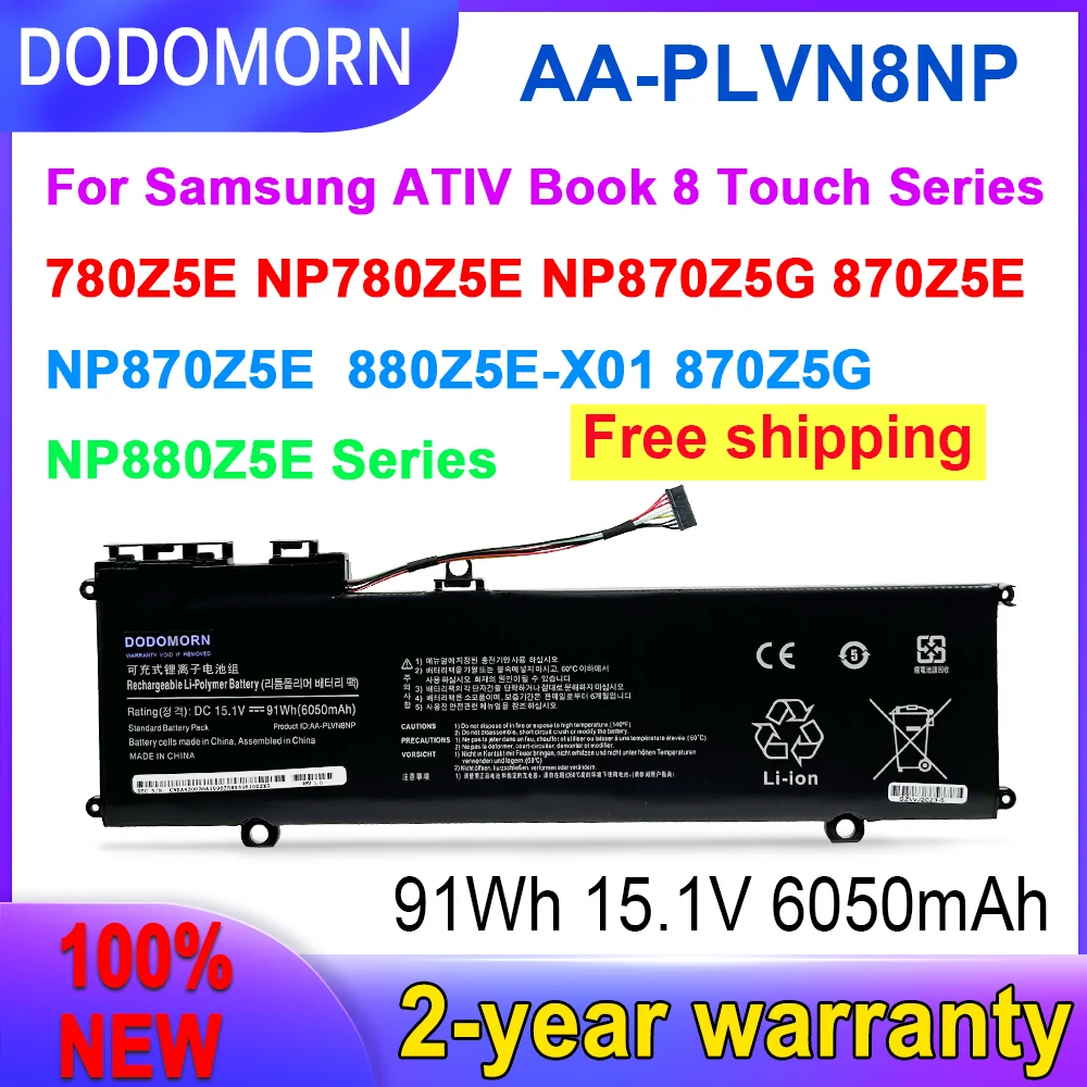 

DODOMORN New AA-PLVN8NP For Samsung ATIV Book 8 880Z5E NP880Z5E NP880Z5E-X01UB NP770Z5E-S02CH NP780Z5E-S02CA NP870Z5E Battery