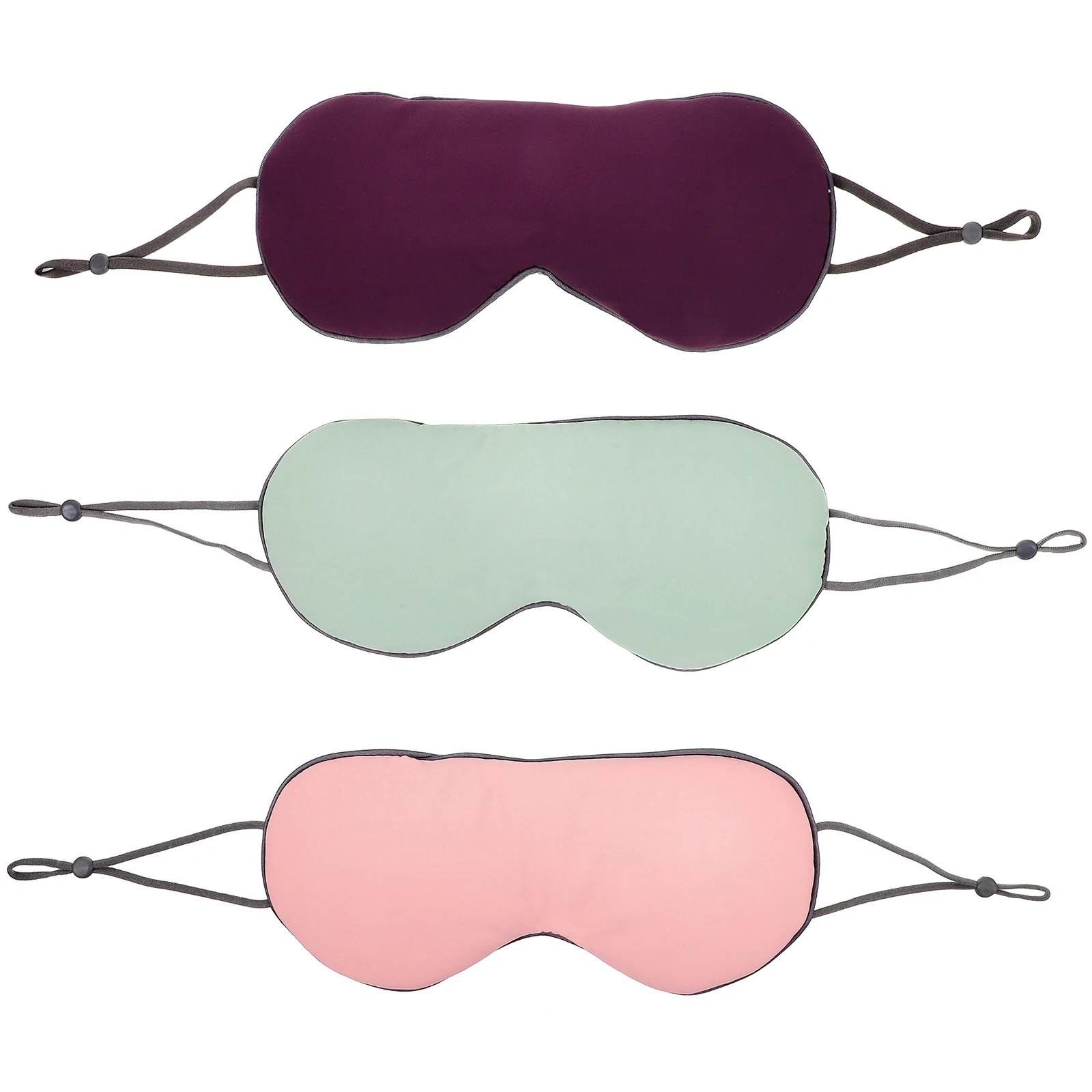 

3pcs Sleep Mask Eye Cover Elastic Polyester Shading Design Adjustable Strap Lightweight Travel Eye Masks Breathing
