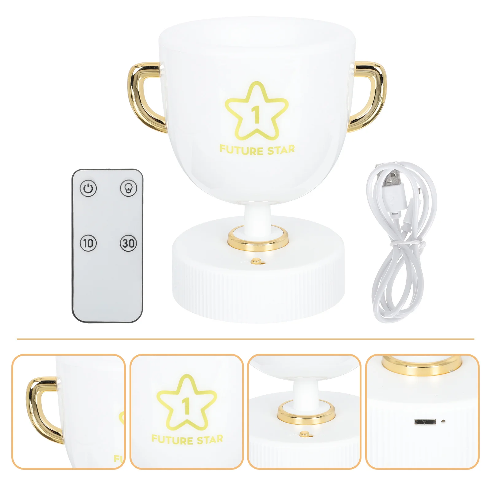 

USB Charging LED Night Light Table Delicate Decor Charge Chic Abs Creative Lamp Hotel Student Bedroom