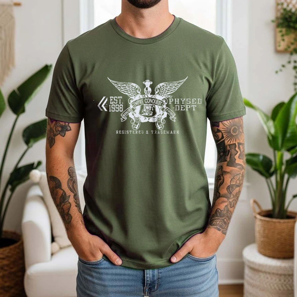 Men's 100% Cotton Short Sleeve T Shirt Retro Empire Conquest Heraldic Wing Emblem Graphic Print Breathable Casual Daily Tees