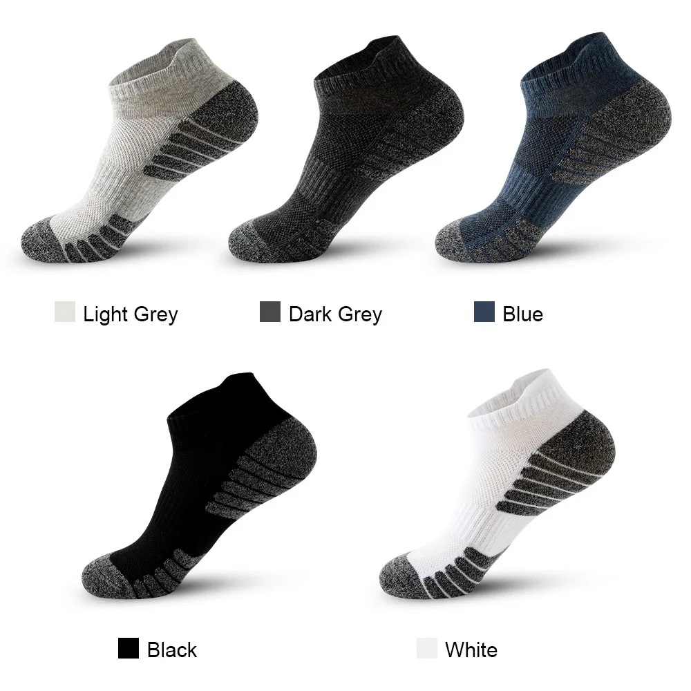 

Men's sports socks, sweat absorbing and breathable mesh cotton socks, running basketball socks, badminton short tube socks