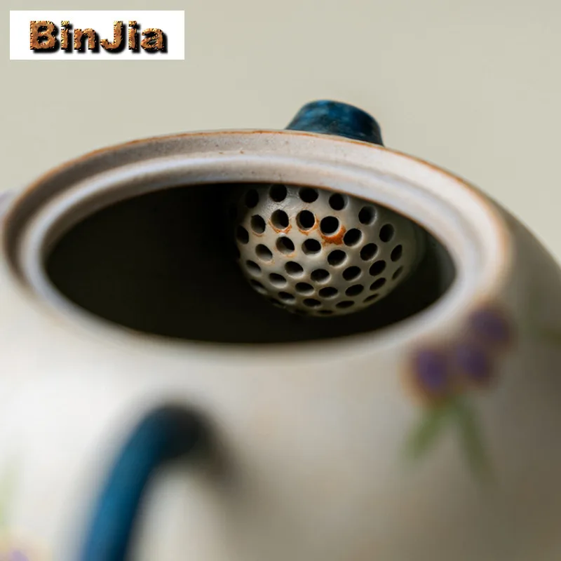 200ml Hand-painted Nine-tailed Fox Xishi Teapot Handmade Tea Infuser Pot Tea Brewing Kettle With Strainer Teaware Collection