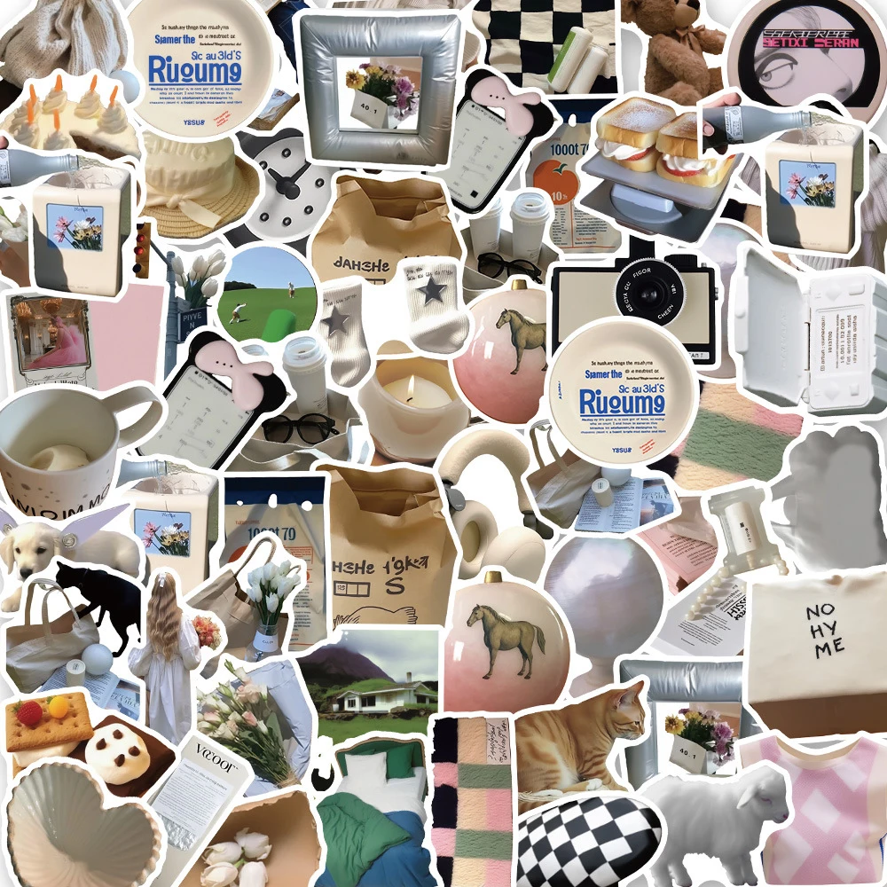 

10/30/50pcs INS Style Cute Cartoon Stickers Aesthetic Waterproof DIY Stationery Scrapbook Phone Laptop Artsy Decoration Sticker