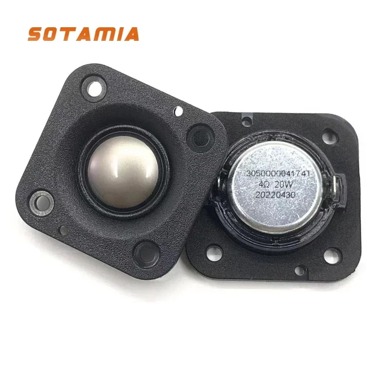 SOTAMIA 2Pcs 2 Inch Audio Speakers 48mm 4 Ohm 20W Titanium Film Tweeter 20 Core Treble Speaker Home Theater HIFI Loudspeaker