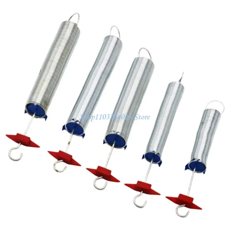 R6FF 5Pcs Physics Teaching Tool Metal Helical Springs Hooke's Law Experiment Supplies