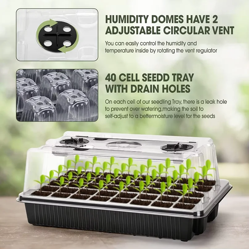 1 Set, Baki Semai Benih Dengan - Smart Garden Domes ulasan dan harga