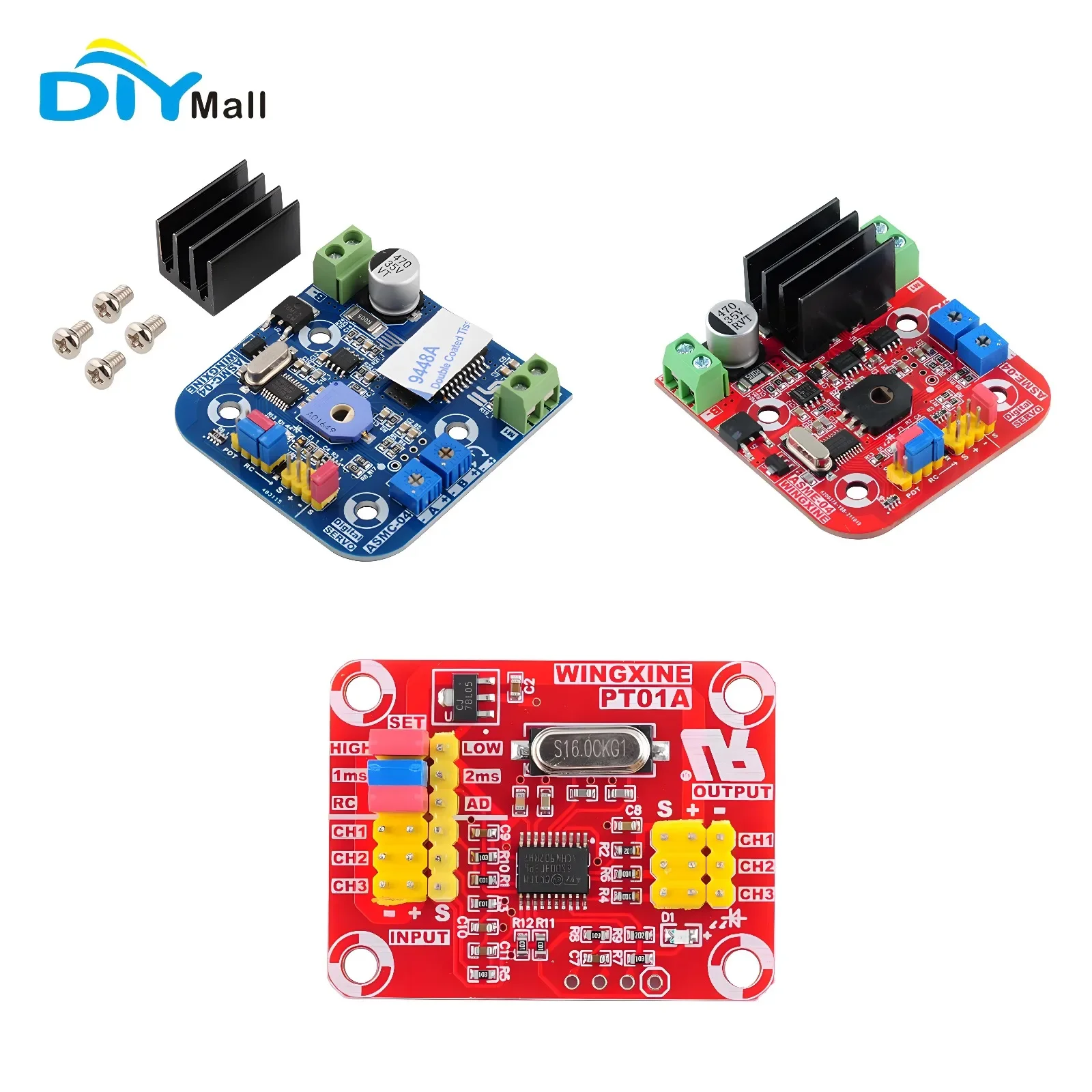 ASMC/ASME-03-04-05 series robot servo high power and high torque servo controller 12V~24V 180/380kg.cm PCB controller