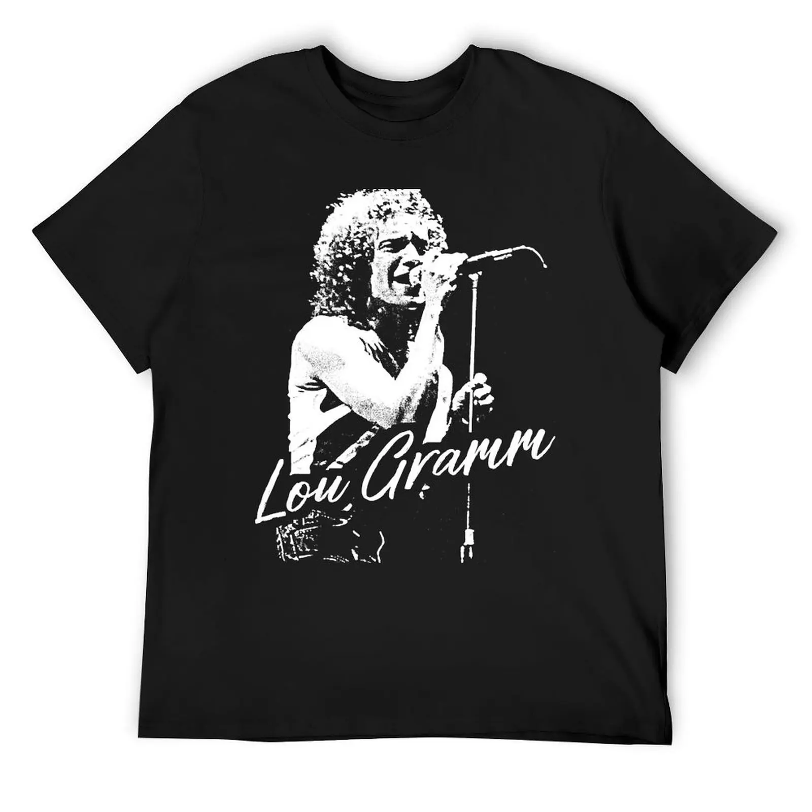 Lou Gramm // Retro Fan Art Design T-Shirt for a boy cotton graphic tees mens workout shirts