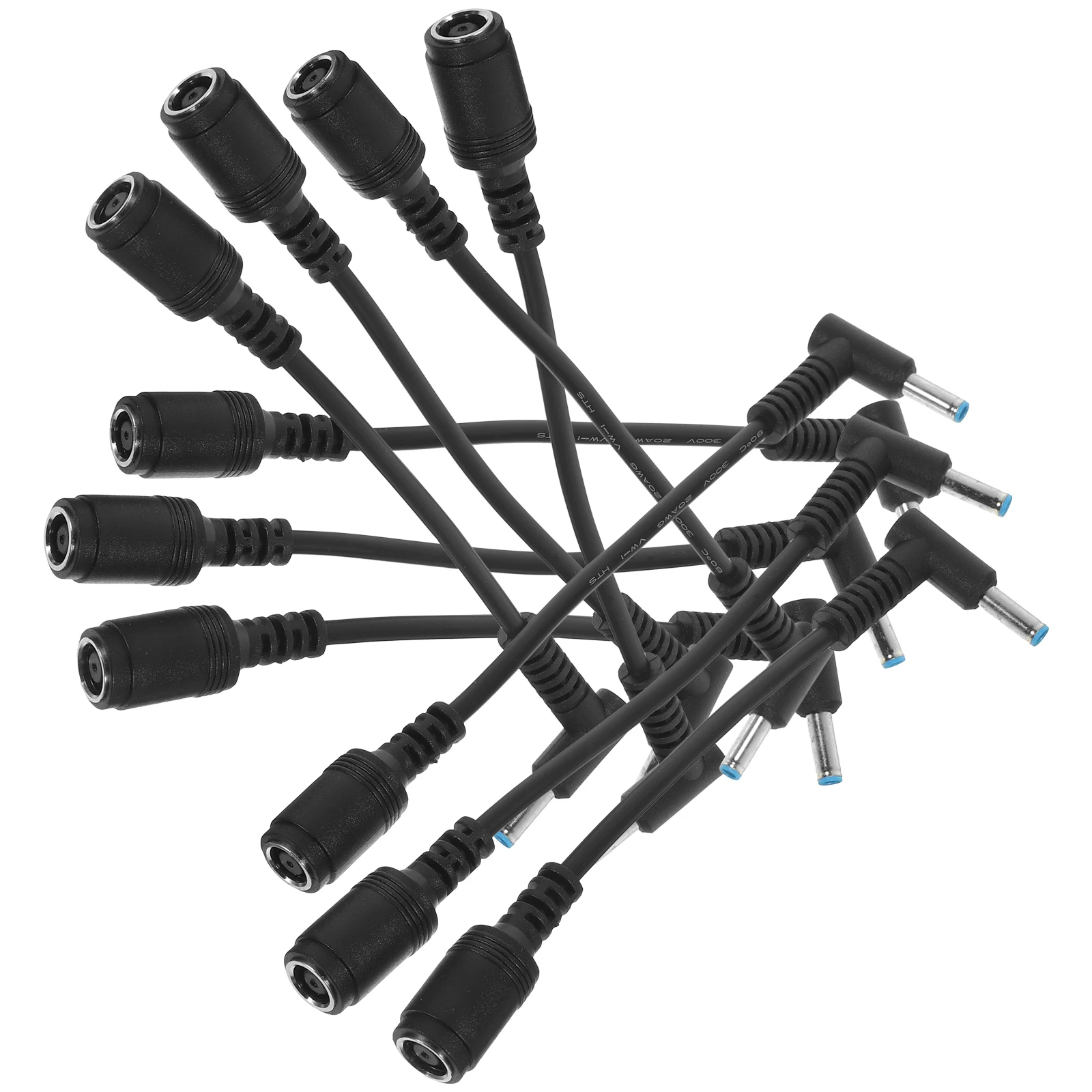 

10pcs Power Adapter Cable 7.4 5.0 Female to 4.5 3.0 Elbow Pin Laptop Charging Cord Tip Converter Plug Power Supply