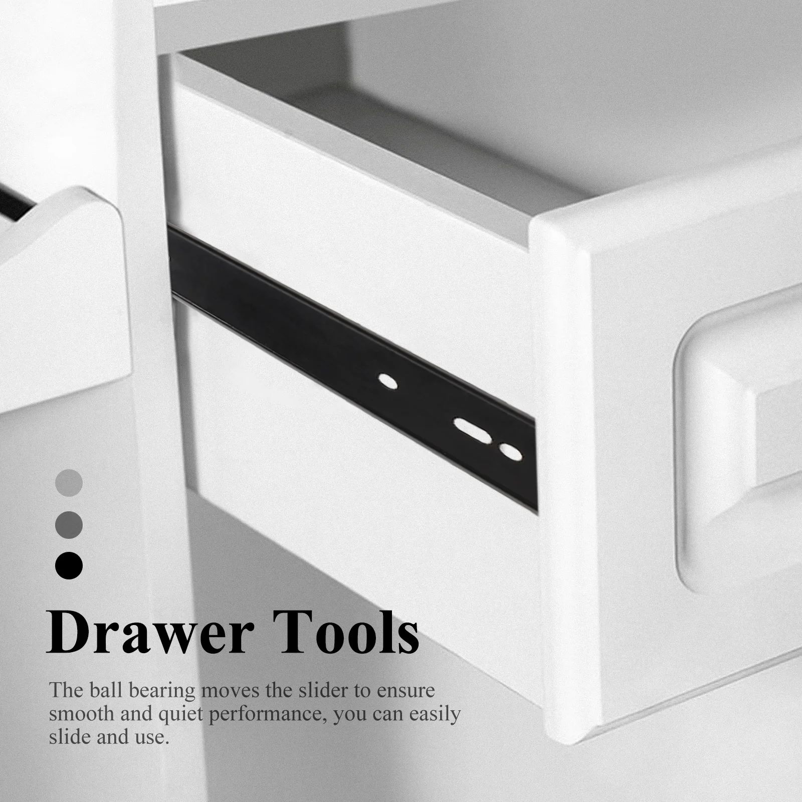 

2 Pcs Cabinet Slide Rail Slides Drawer Sliding Dresser Rails Side Mount Slidesdrawer Cupboard