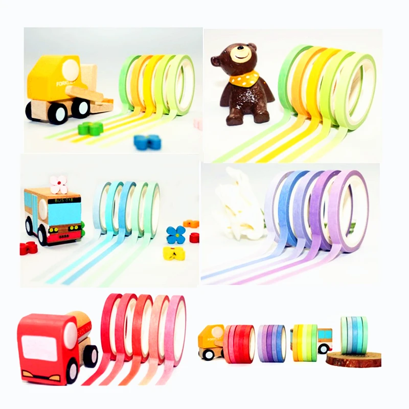 20roll 7.5mm Colorful Washi Ta - огляд і ціна Masking Tape Thin