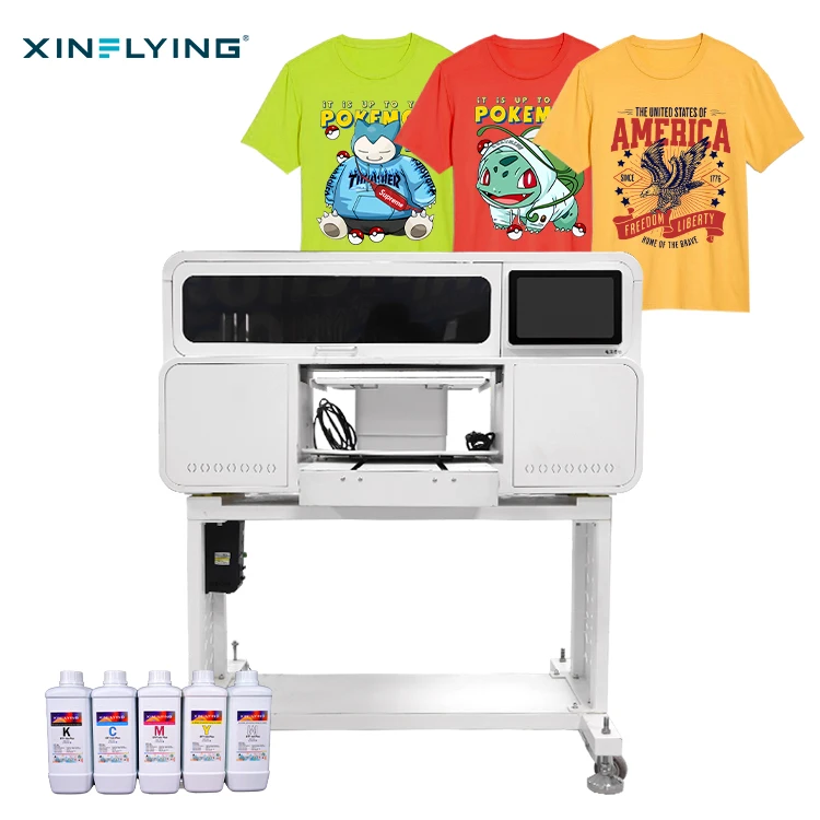 Support Sample Print 9-color Printing DTG Inkjet Ptinter Set 2 EPS I3200 Head for T-shirt Fabric Direct to Print Machine 38*47cm