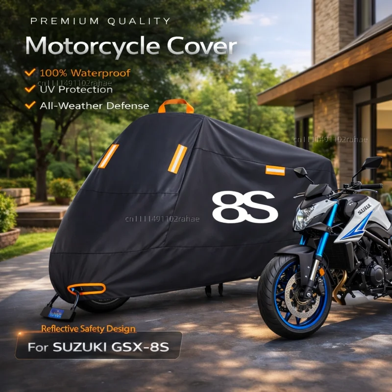 

Чехол для мотоцикла SUZUKI GSX-8S 8S, водонепроницаемый, утолщенный, из полиэстера, с защитой от УФ-излучения, для улицы, от дождя, пыли и солнца, чехол для скутера