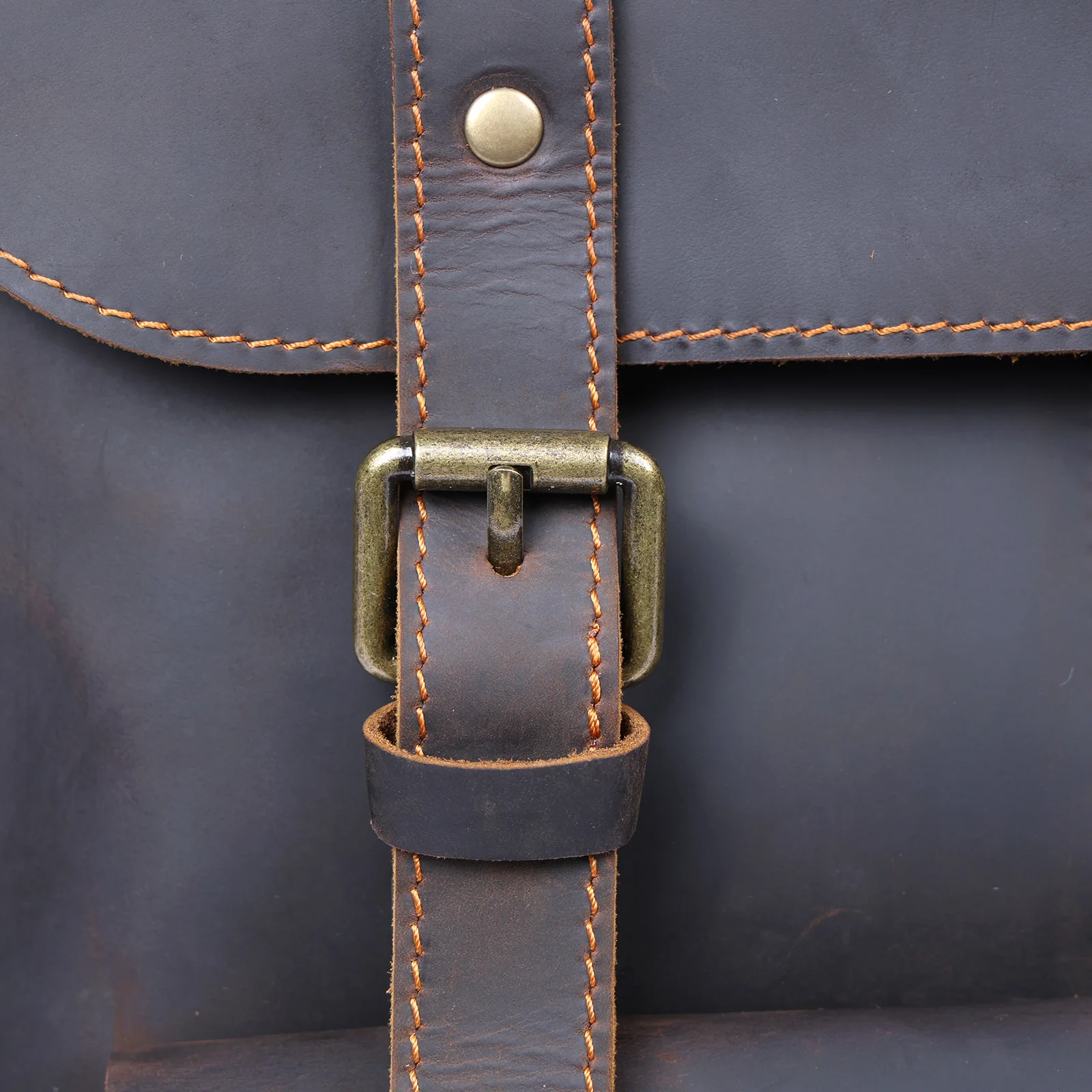 S.WORKER Vintage Echtleder Herrenrucksack Handgefertigte Top-Grain-Leder Laptop-Umhängetasche Crazy Horse Tasche Mode für Männer – Detail 11