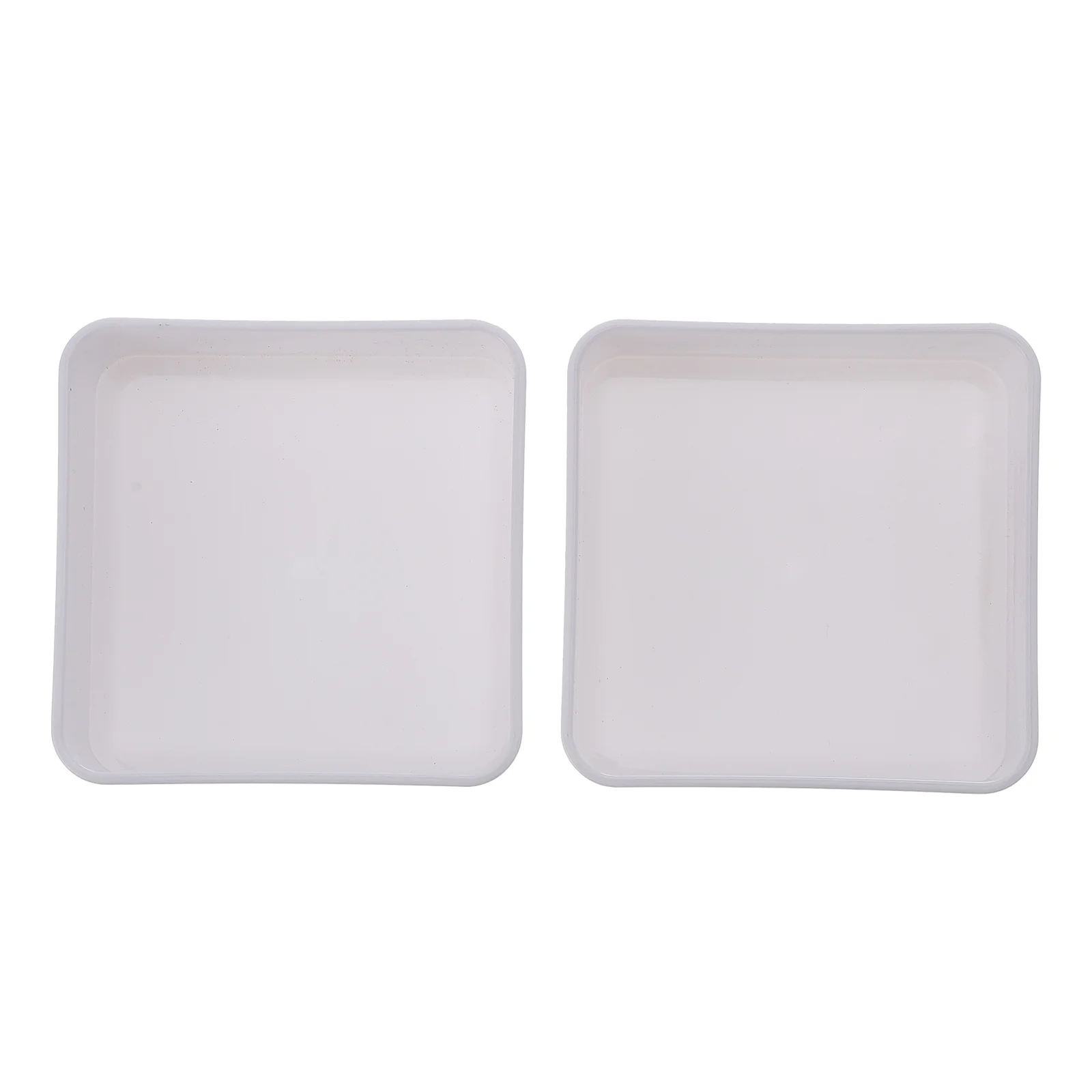 

Multi-grid Tray Snack Plate Coffee Cup Coaster Fruit White Plastic Retro Spring Cover