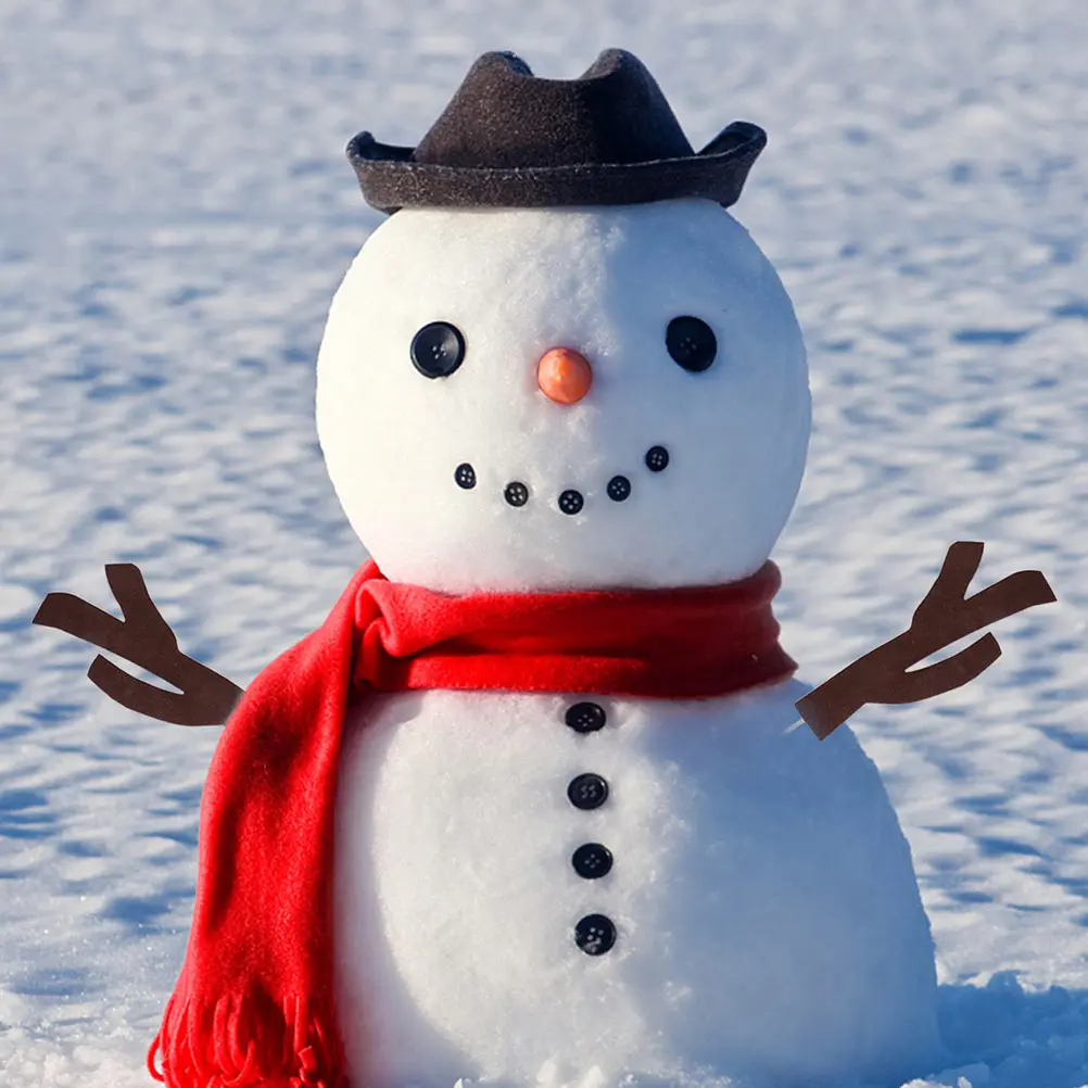 

Snowman Dressing Kit Christmas Decor Accessories Plastic Cloth Reusable DIY Props Kids Toy Winter Family Fun Home